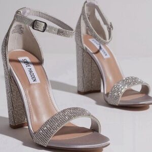 Steve Madden Glittering Silver Heels